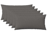Cushion with Pillow HEERLEN 6 pcs Light Grey Fabric 924932