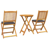 Garden Bistro Set 3 pcs Brown Solid acacia wood 42000949