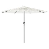 Garden Parasol with Steel Pole White 324x324x247 cm 4005112