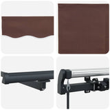 Manual Retractable Awning Brown 500x300 cm 3310216