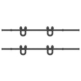 Sliding Door Hardware Kit 400 cm Steel Black 3295790