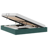 Storage Bed with Mattress Dark Green 180 x 200 cm Velvet 3370115