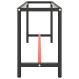 Work Bench Frame Matte Black and Matte Red 170x50x79 cm Metal 151452
