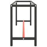 ZNTS Work Bench Frame Matte Black and Matte Red 170x50x79 cm Metal 151452