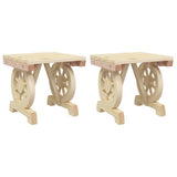 Garden Footstools 2 pcs Solid Wood Fir 3207133