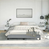 Bed Frame without Mattress Light Grey 193x203 cm King Fabric 347110