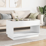 ZNTS Coffee Table with Infinity LED White 90x50x50 cm 847665