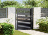 Garden Gate Lockable Black 100x150 cm Aluminium 42004148