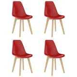 ZNTS Dining Chairs 4 pcs Red Plastic 289120