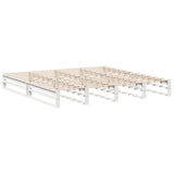 Bed Frame without Mattress White 180x200 cm Super King Solid Wood Pine 3302319