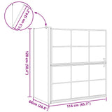 Bath Shower Screen Black and Transparent 116 x 68 x 128 cm 42018555