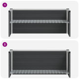 Garden Raised Bed Grey 100 x 30 x 22 cm WPC and Aluminium 42039084