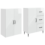 Cabinet Set 2 pcs High Gloss White 66 x 34.5 x 89.5 cm 3416659