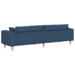 Fabric Sofa with Cushion Blue 208 cm Fabric 3335150