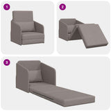 Sofa Bed Taupe 65 x 80 x 83 cm Fabric 4106642