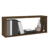 Wall Cube Shelves 6 pcs Brown Oak 60x15x23 cm Engineered Wood 815932