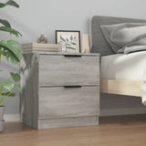 Bedside Cabinets 2 pcs Grey Sonoma Engineered Wood 817036