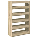 ZNTS Shoe Rack Sonoma Oak 60x25x100 cm Engineered Wood 859871
