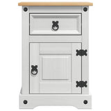Bedside Table Corona White 45 x 35 x 64 cm Solid Pine Wood 42021186