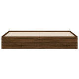 Bed Frame with Drawers without Mattress Brown Oak 160x200 cm 3207265