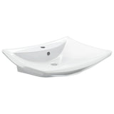 Luxury Ceramic Basin Rectangular with Overflow & Faucet Hole 140688