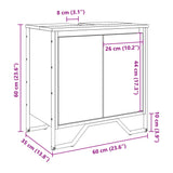 Bathroom Sink Cabinet Black 60x35x60 cm Engineered Wood 848654