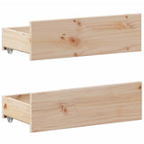 Bed Frame without Mattress with Headboard 150x200 cm King Size Solid Wood Pine 3308762
