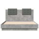 Bed Frame without Mattress Concrete Grey 135x190 cm Double 3209957