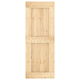 Sliding Door with Hardware Set 80x210 cm Solid Wood Pine 3203146