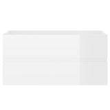 Sink Cabinet with Built-in Basin High Gloss White Engineered Wood 3071564