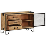 Sideboard 100x31x60 cm Solid Rough Mango Wood 285894