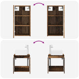 Bathroom Furniture Set 3 pcs Old Wood 33 x 34.5 x 160 cm 3406081