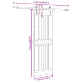 Sliding Door NARVIK Natural and Black 70 x 210 cm 3445305