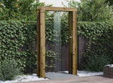 Outdoor Shower 226 cm Impregnated Pine Wood and Stainless Steel 886339