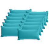 Cushion Cover 12 pcs HOUTEN Turquoise 40 x 80 cm Polyester 918318