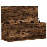 Storage Box Smoked Oak 90x35x35 cm Engineered Wood 840685