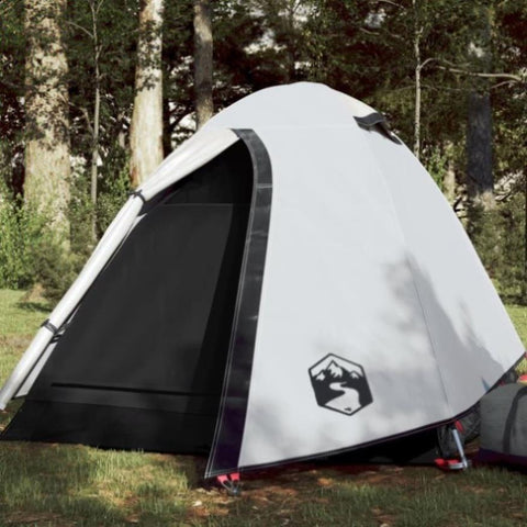 ZNTS Camping Tent Dome 2-Person White Blackout Fabric Waterproof 94330