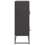 Highboard Black 68x39x111.5 cm Steel 853362