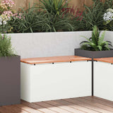 Garden Bench White 80 x 40 x43 cm Steel 874899