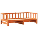 Day bed with Trundle Wax Brown 203.5 x 184 x 66 cm 867841