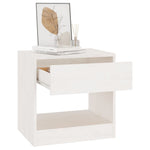 ZNTS Bedside Cabinets 2 pcs White 40x31x40 cm Solid Pinewood 808066