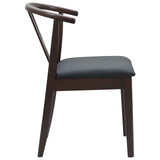 Dining Chair 2 pcs Light Brown and Black Solid Rubber Wood 42020403