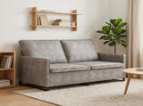 2 Seater Sofa Light Grey 150 x 81 x 82 cm Faux Suede Fabric 42040996