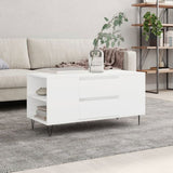 Coffee Table White 102x44.5x50 cm Engineered Wood 830996