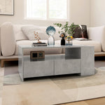 Coffee Table Concrete Grey 102x55x42 cm Engineered Wood 810921