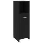 ZNTS 3 Piece Bathroom Furniture Set Black Engineered Wood 3056908