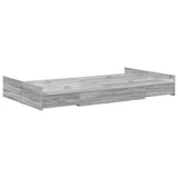 Storage Bed Frame Grey sonoma 120 x 200 cm Engineered wood 3335306
