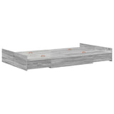 Storage Bed Frame Grey Sonoma 120 x 190 cm Engineered Wood 3335330