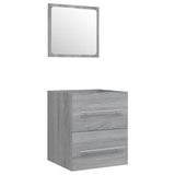 Sink Cabinet with Built-in Basin Grey Sonoma Engineered Wood 3114169