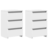 Bed Cabinets 2 pcs White 40x35x62.5 cm Engineered Wood 806212